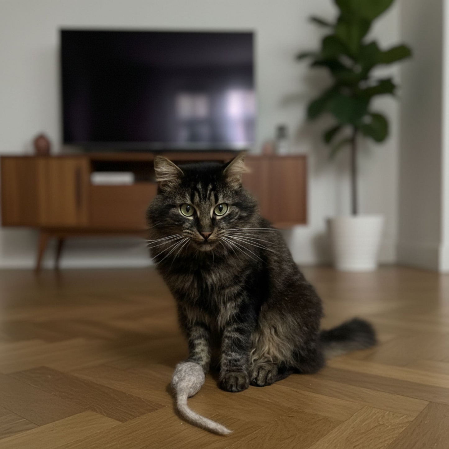 Filzmaus mit Katzenminze