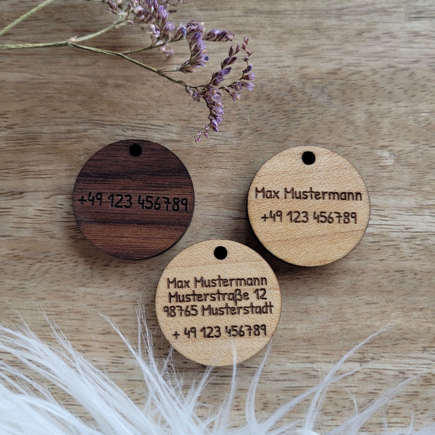 Hundemarke aus Holz
