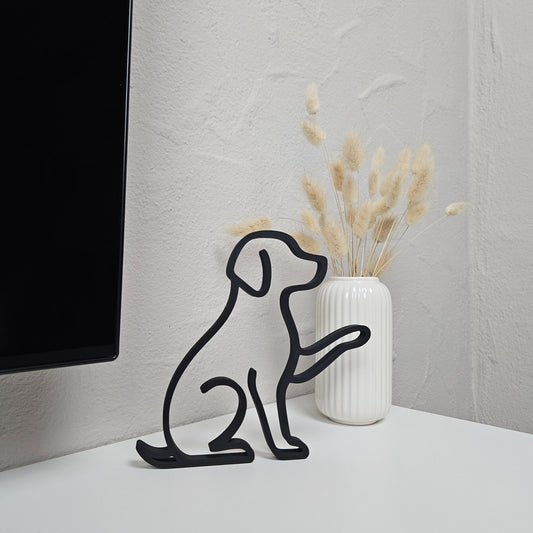 "Hund gibt Pfote" Silhouette