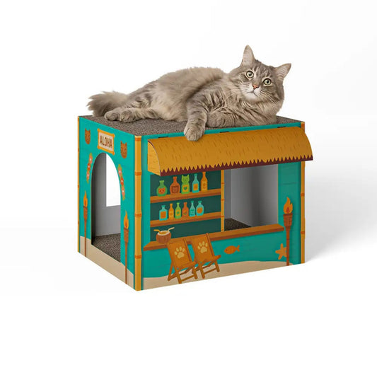 Aloha Strandbar Katzenhaus mit Kratzfläche