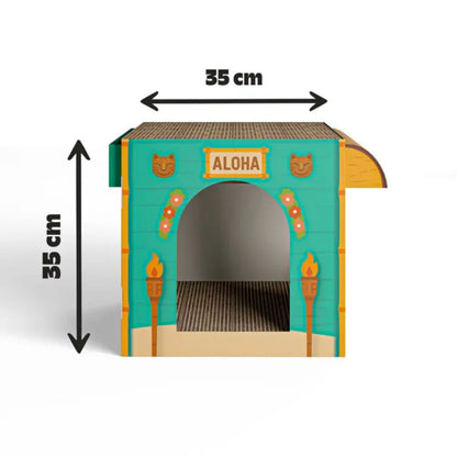Aloha Strandbar Katzenhaus mit Kratzfläche