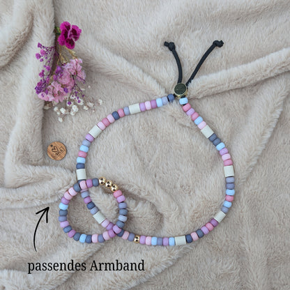 Hundekette mit EM Keramik "Pastell"