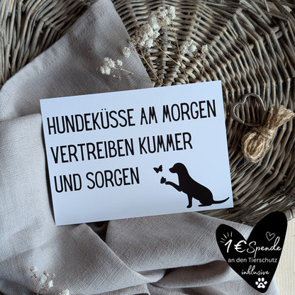 "Hundeküsse" Postkarte