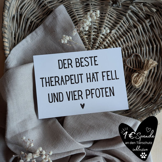 "Der beste Therapeut" Postkarte