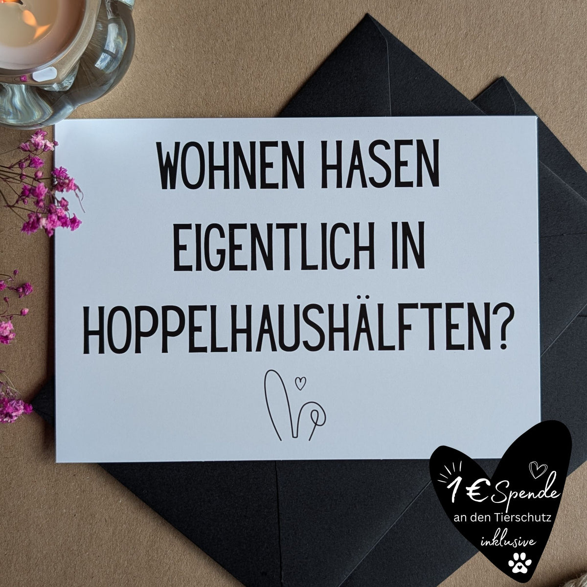 "Hoppelhaushälfte" Postkarte