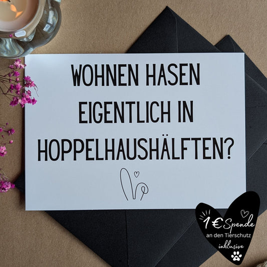 "Hoppelhaushälfte" Postkarte