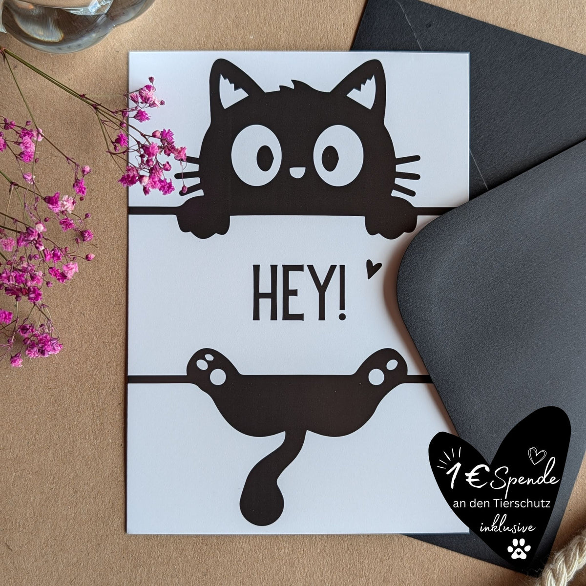 "Hey!" Postkarte
