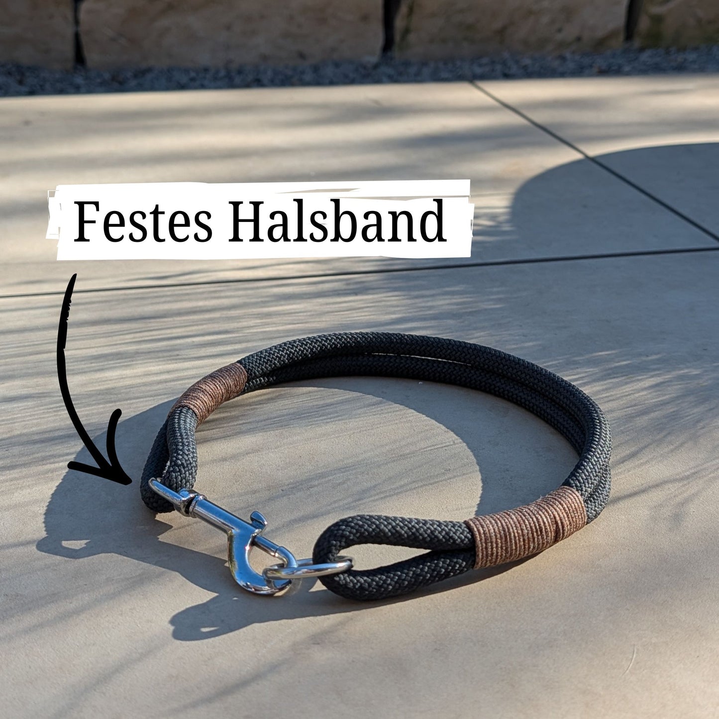 SET aus Leine und Halsband schwarz - braun