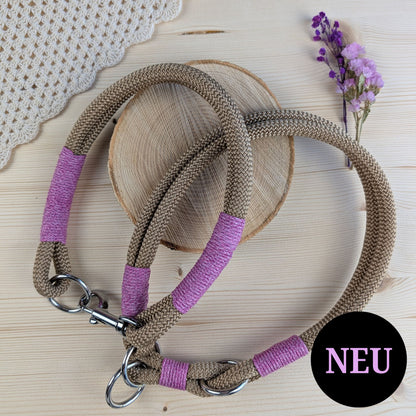 Hundehalsband goldbraun - rosa