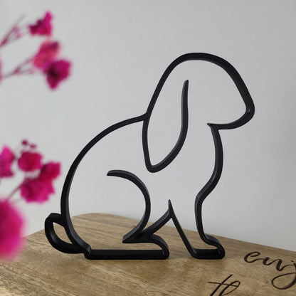 "Hase mit Schlappohren" Silhouette