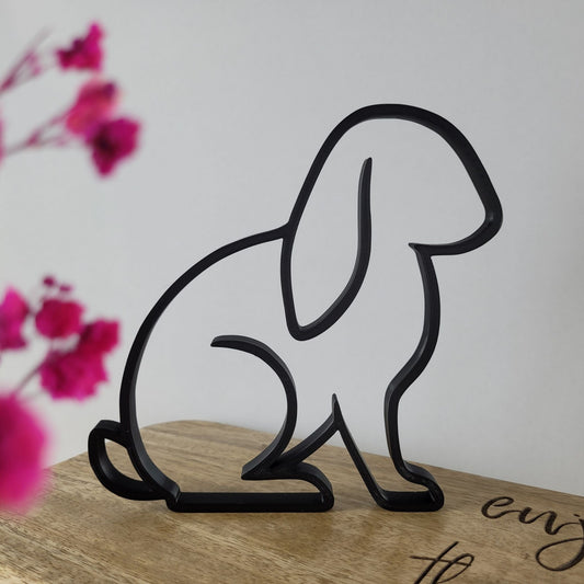 "Hase mit Schlappohren" Silhouette