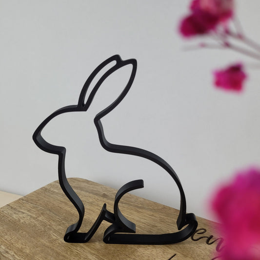 "Hase mit Stehohren" Silhouette