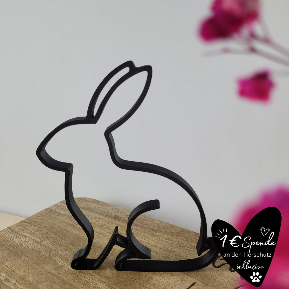 "Hase mit Stehohren" Silhouette