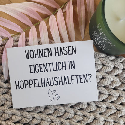 Hoppelhaushälfte Postkarte