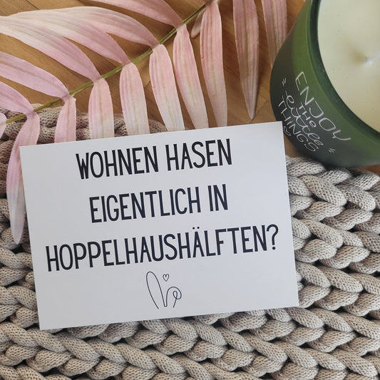 Hoppelhaushälfte Postkarte