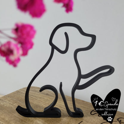 "Hund gibt Pfote" Silhouette