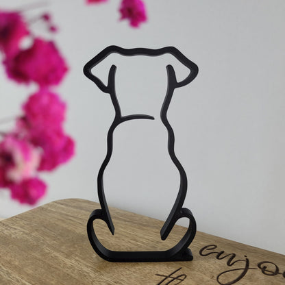 "Hund sitzend" Silhouette