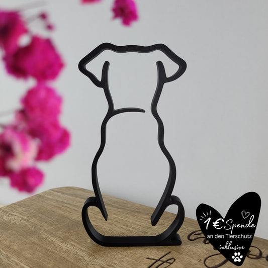 "Hund sitzend" Silhouette