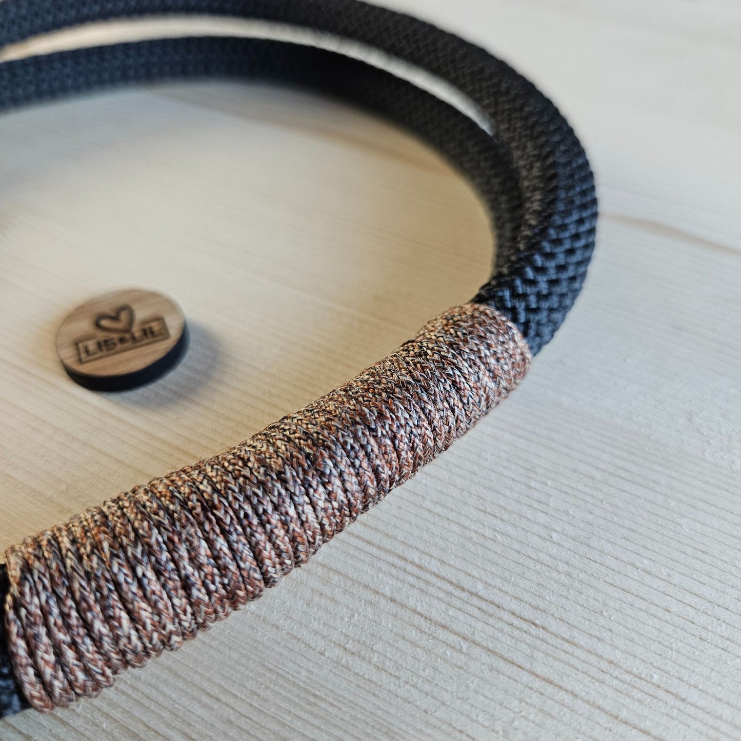 Hundehalsband schwarz - braun