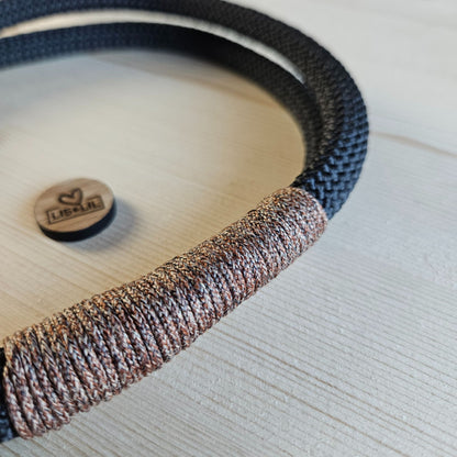 Hundehalsband schwarz - braun