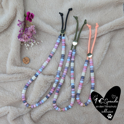 Hundekette mit EM Keramik "Pastell"
