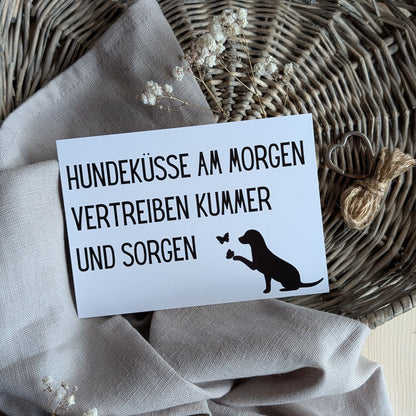 Hundeküsse Postkarte