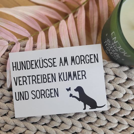 Hundeküsse Postkarte