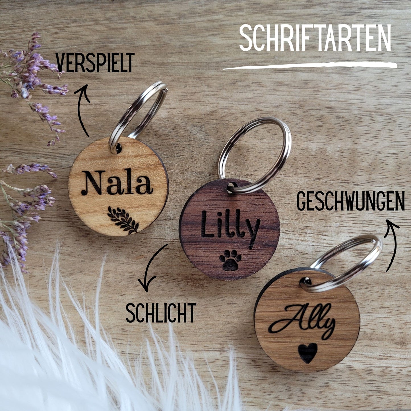 Hundemarke aus Holz