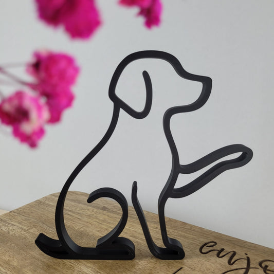 "Hund gibt Pfote" Silhouette