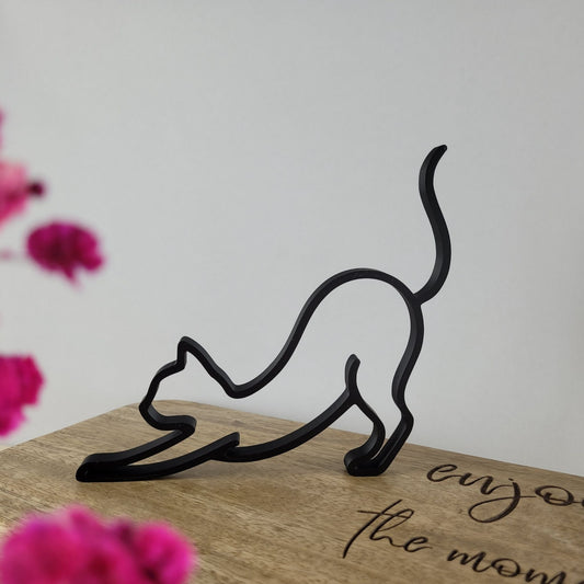 "Katze gestreckt" Silhouette