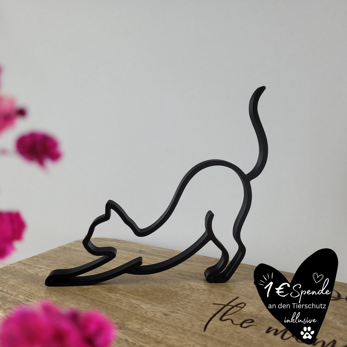 "Katze gestreckt" Silhouette
