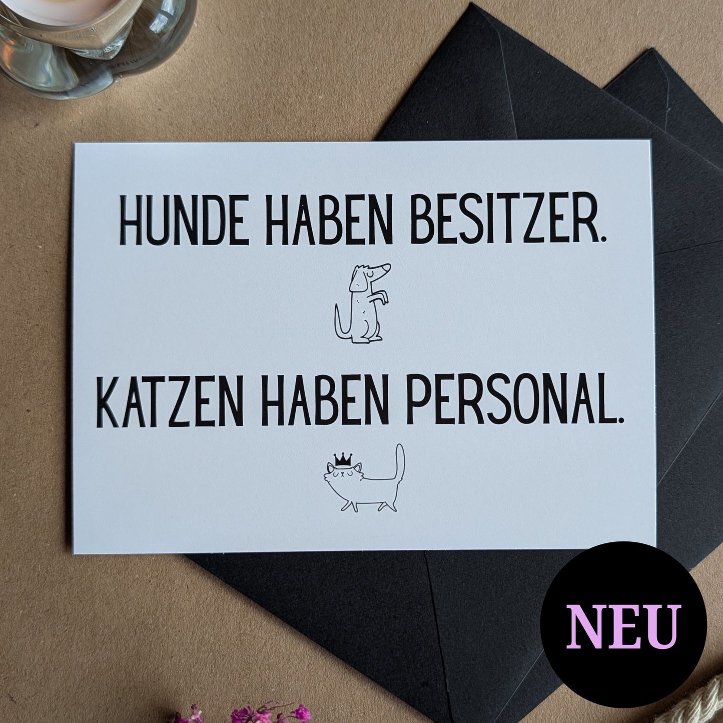 Katzen haben Personal Postkarte