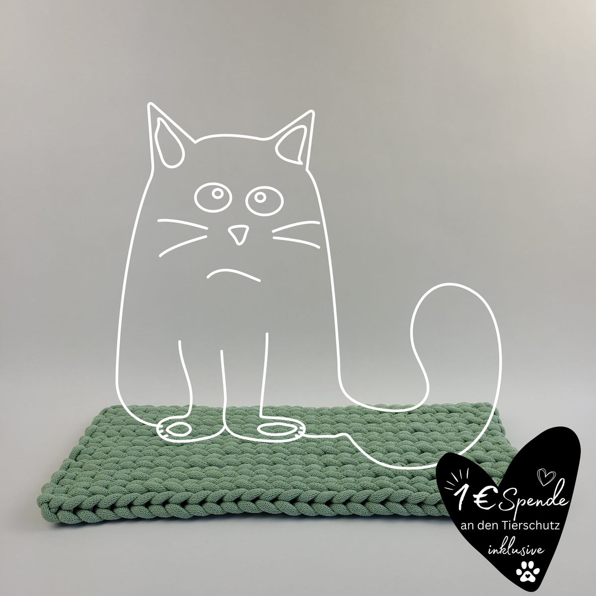 Katzenmatte "Schöne Aussicht" - lindgrün
