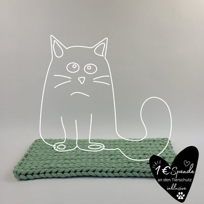 Katzenmatte "Schöne Aussicht" - lindgrün