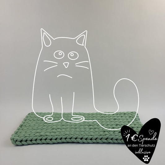 Katzenmatte "Schöne Aussicht" - lindgrün