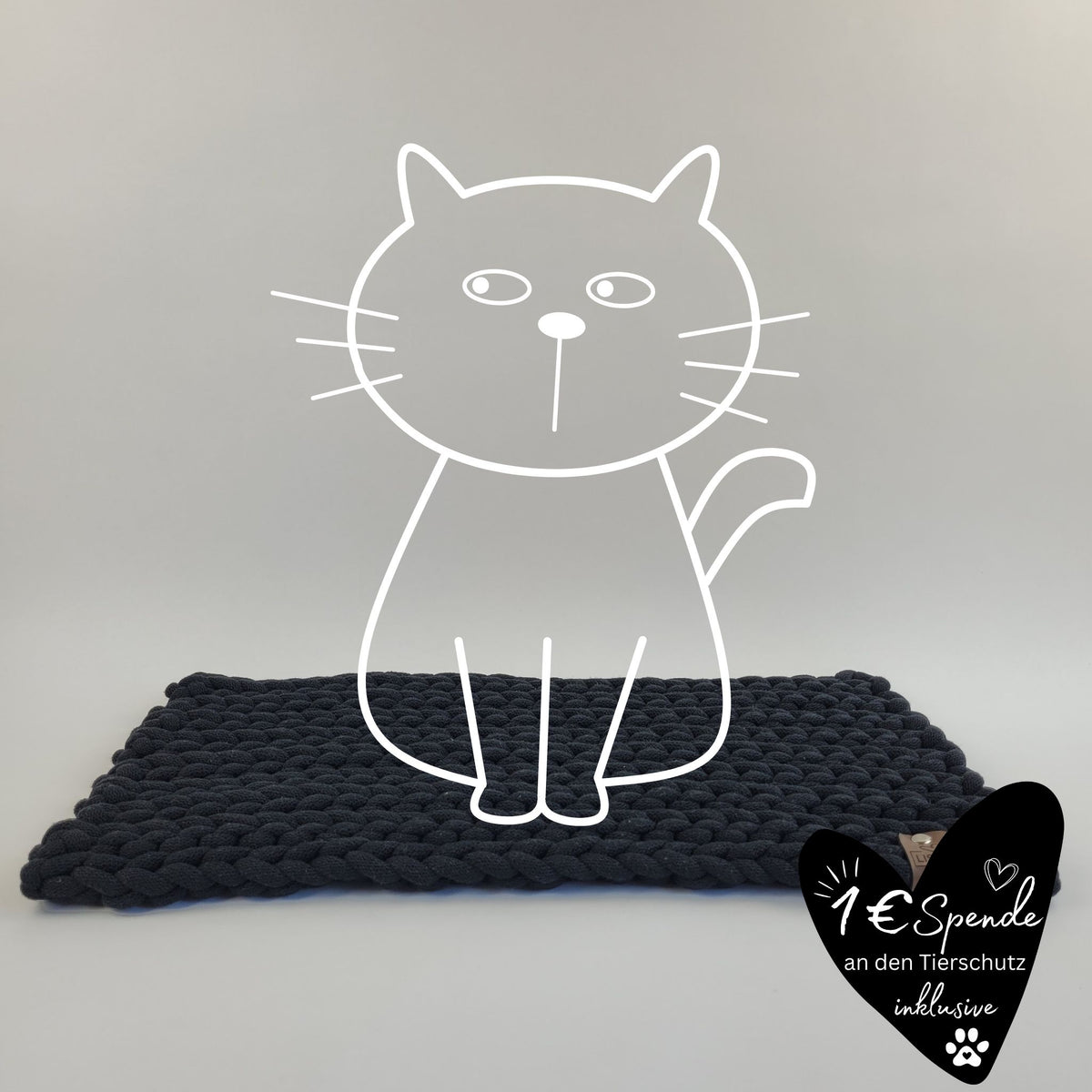 Katzenmatte "Schöne Aussicht" - schwarz