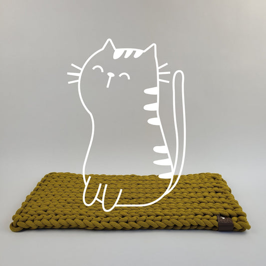 Katzenmatte "Schöne Aussicht" - honiggelb