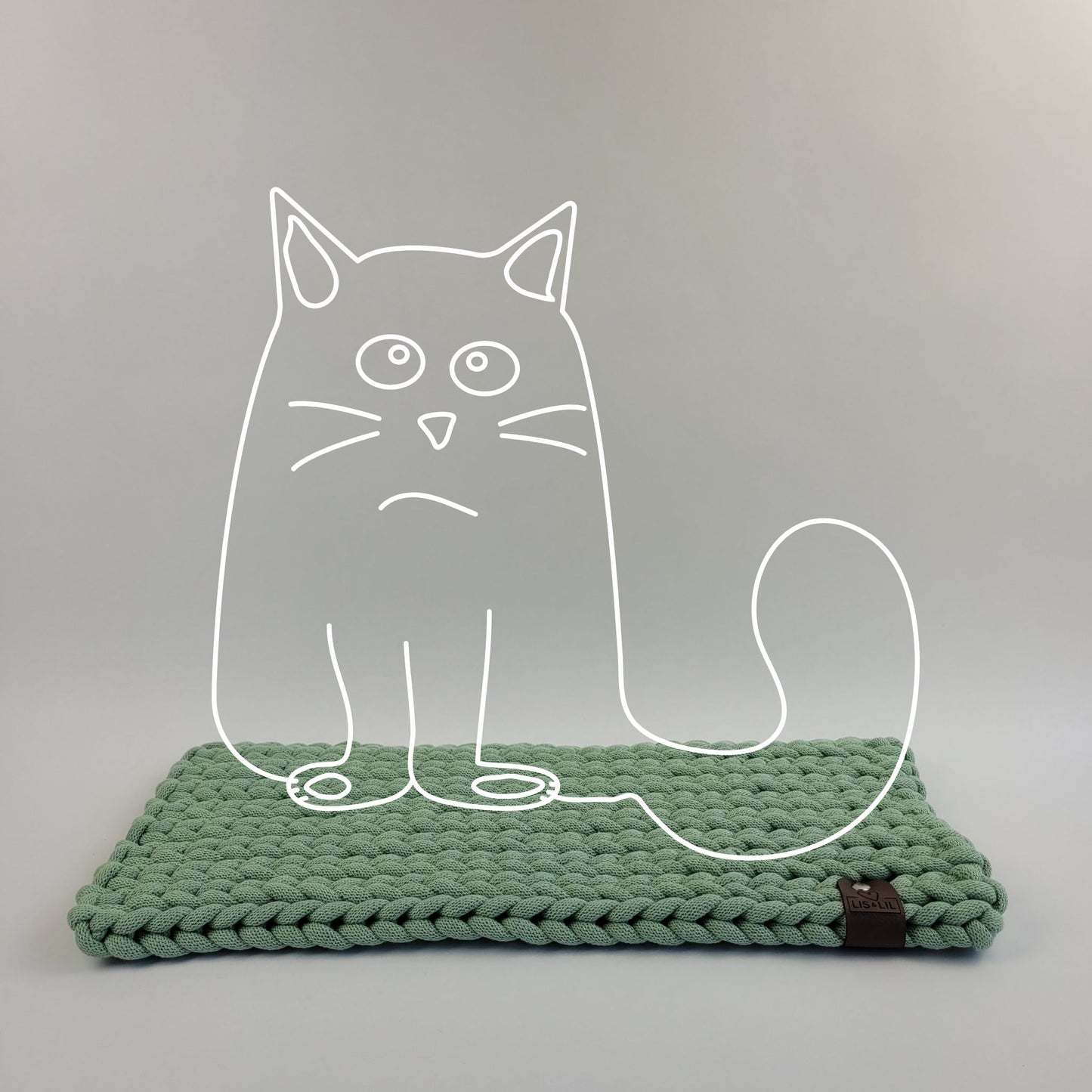 Katzenmatte "Schöne Aussicht" - lindgrün