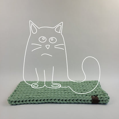 Katzenmatte "Schöne Aussicht" - lindgrün