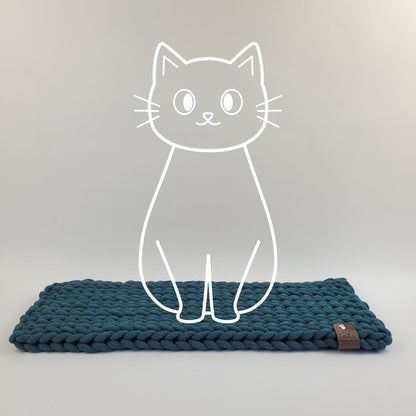 Katzenmatte "Schöne Aussicht" - meeresblau