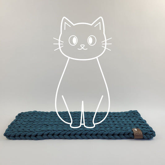 Katzenmatte "Schöne Aussicht" - meeresblau