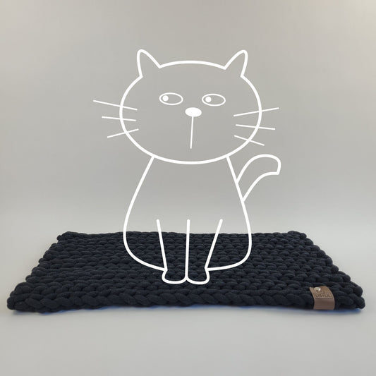 Katzenmatte "Schöne Aussicht" - schwarz