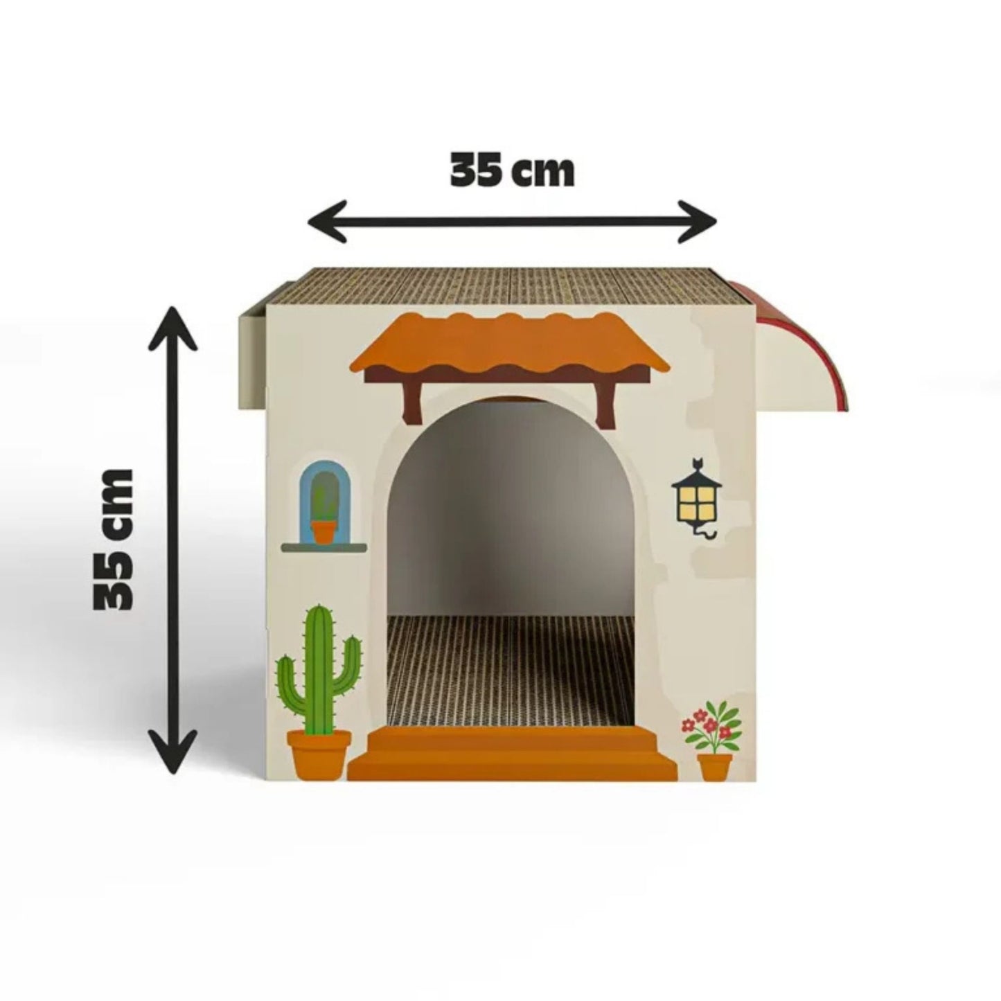 Mediterrane Finca Katzenhaus mit Kratzfläche