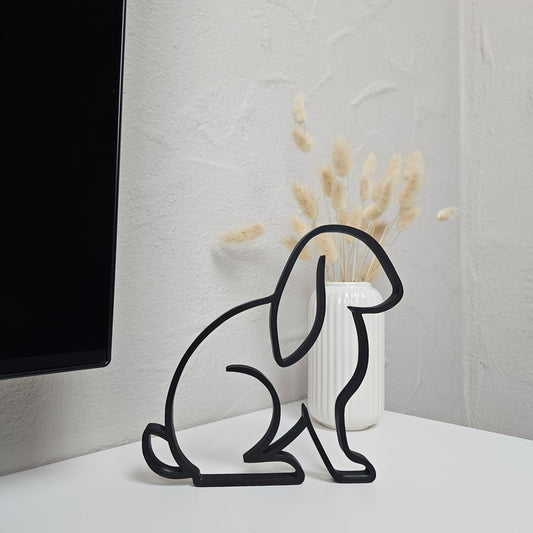 "Hase mit Schlappohren" Silhouette