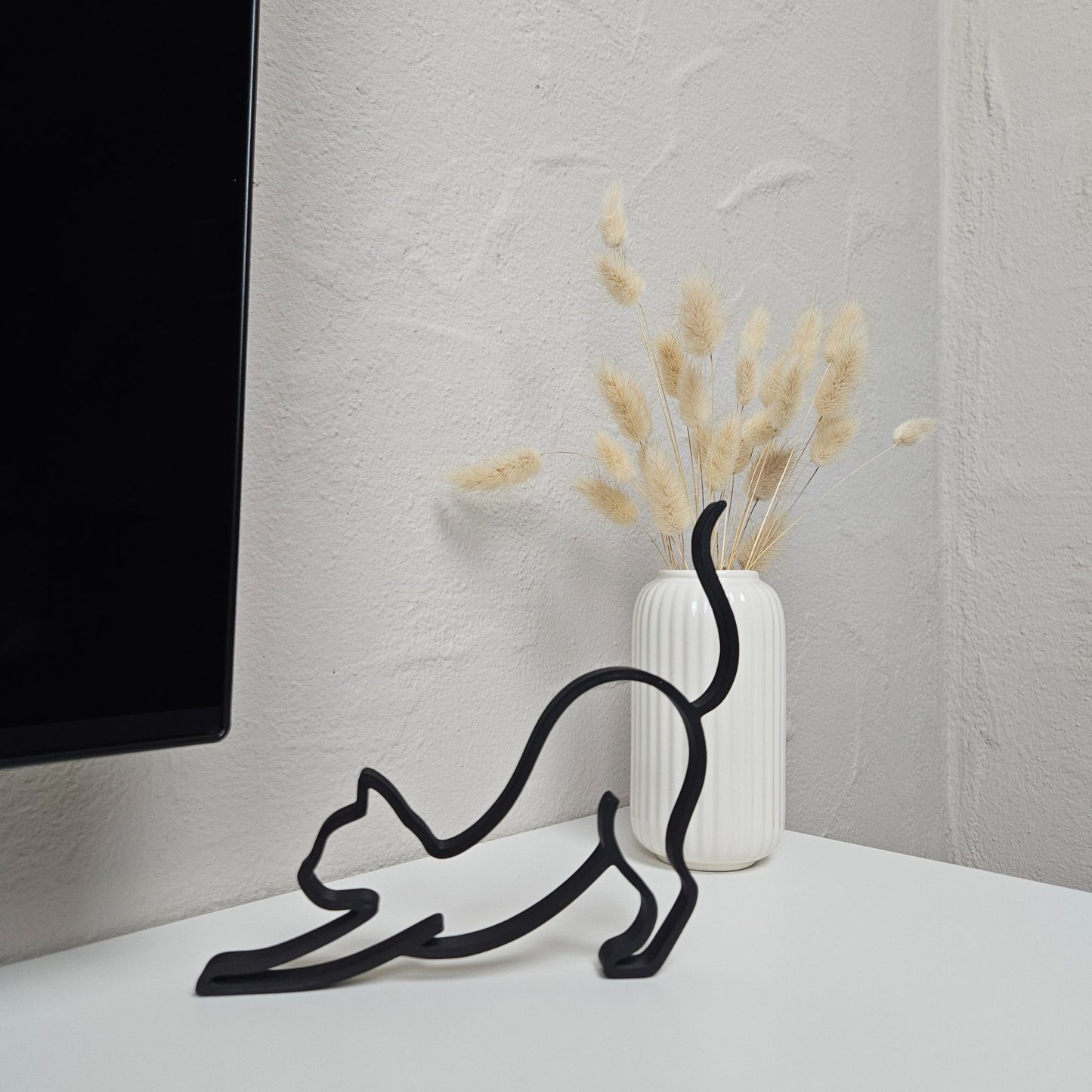 "Katze gestreckt" Silhouette