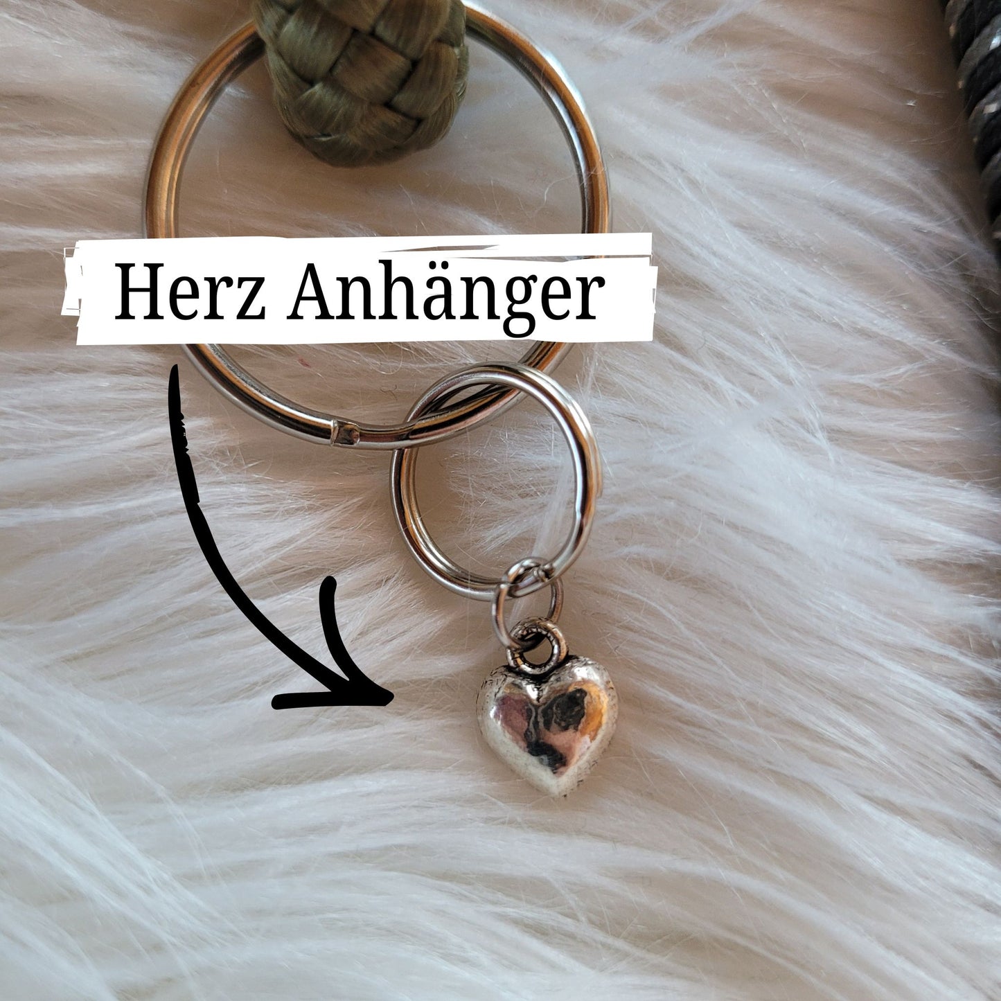 Schlüsselanhänger goldbraun - rosa