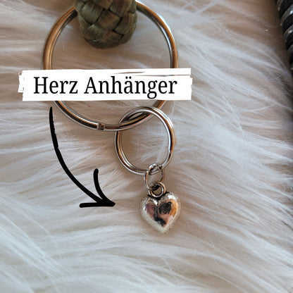 Schlüsselanhänger goldbraun - rosa