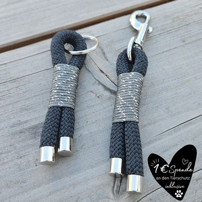 Schlüsselanhänger schwarz - silber