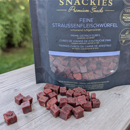 SNACKIES Straussenfleischwürfel
